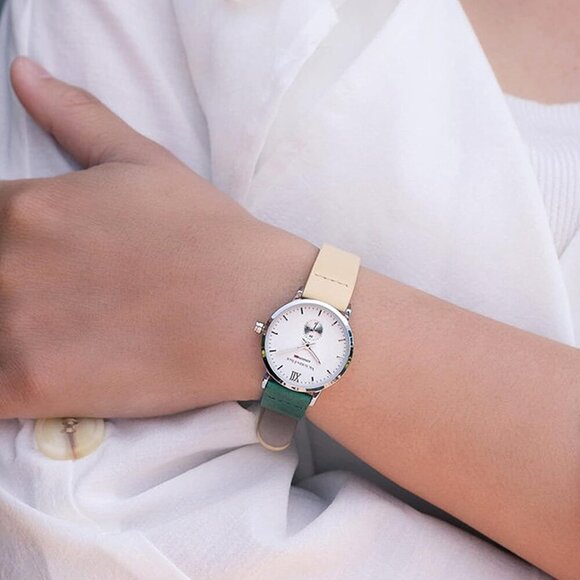 Retro Women Watches Small Dial Analog Quartz Detachable Genuine Leather Strap La - Picture 5 of 8